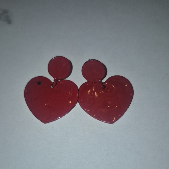 Jewelry - Red Heart Drop Earrings - Women Jewelry